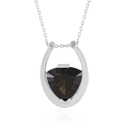 Collana in argento con Quarzo Fumè