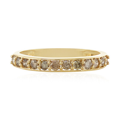 Anello in oro con Diamante Cioccolato I1