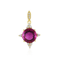 Ciondolo in argento con Fluorite Rosa