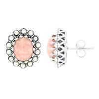 Orecchini in argento con Rodocrosite