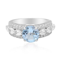 Anello in argento con Topazio Blu Cielo