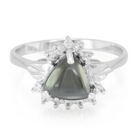 Anello in argento con Ematite Nera