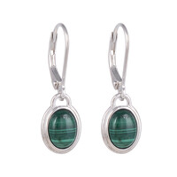Orecchini in argento con Malachite