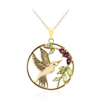 Collana in argento con Peridoto della Birmania