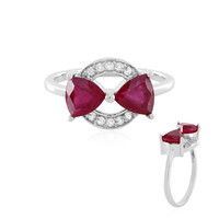 Anello in argento con Rubino del Madagascar