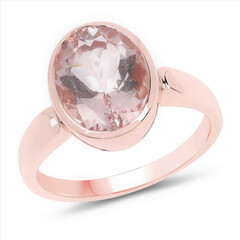 Anello in oro con Morganite