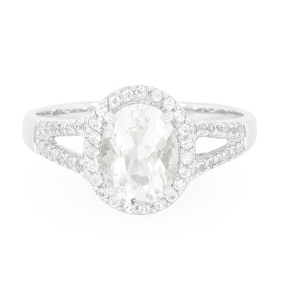 Anello in argento con Petalite