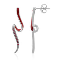 Orecchini in argento con Rubino Mozambico