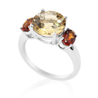 Anello in argento con Labradorite Dorata