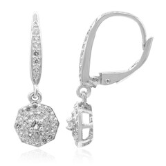 Orecchini in argento con Topazio Bianco