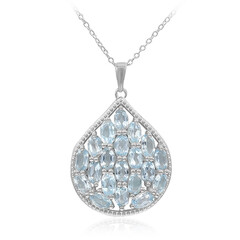 Collana in argento con Topazio Blu Cielo