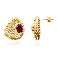 Orecchini in oro con Rodolite Lampone (Ornaments by de Melo)