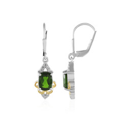 Orecchini in argento con Diopside Russo