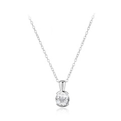 Collana in argento con Topazio Bianco