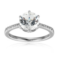 Anello in argento con Topazio Bianco