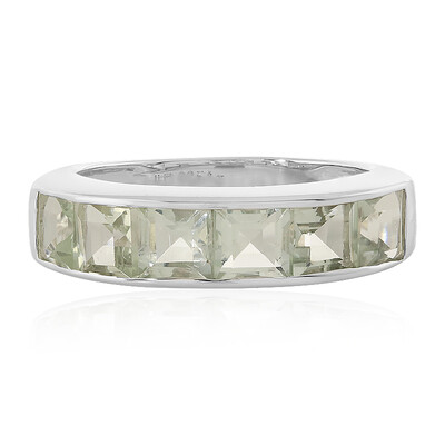 Anello in argento con Ametista Verde