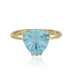 Anello in oro con Topazio Blu Cielo