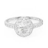 Anello in argento con Petalite