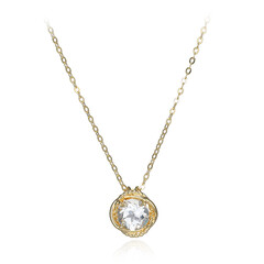 Collana in argento con Topazio Bianco