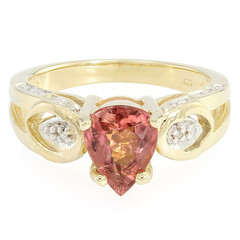 Anello in oro con Tormalina Rosa Cuprian