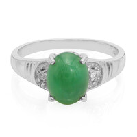 Anello in argento con Crisoprasio Imperiale