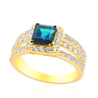 Anello in oro con Indicolite Brasiliana