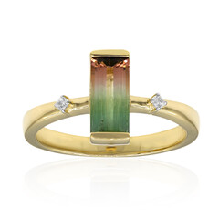 Anello in oro con Tormalina Bicolore