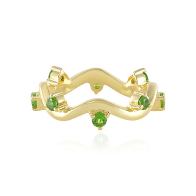 Anello in argento con Diopside Russo