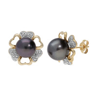 Orecchini in oro con Perle Tahitiane