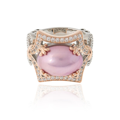 Anello in argento con Perla Mabe (Dallas Prince Designs)