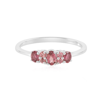 Anello in argento con Tormalina Rosa Brasiliana