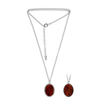 Collana in argento con Ambra Baltica