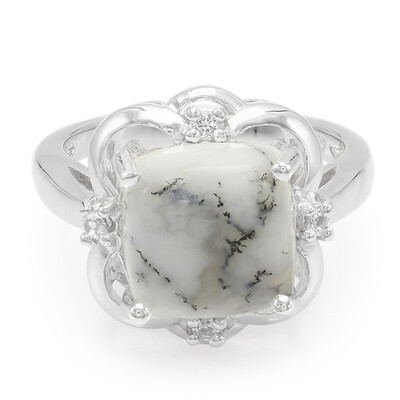 Anello in argento con Agata Dendritica