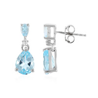 Orecchini in argento con Topazio Blu Cielo