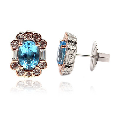 Orecchini in argento con Topazio Blu Svizzero (Dallas Prince Designs)