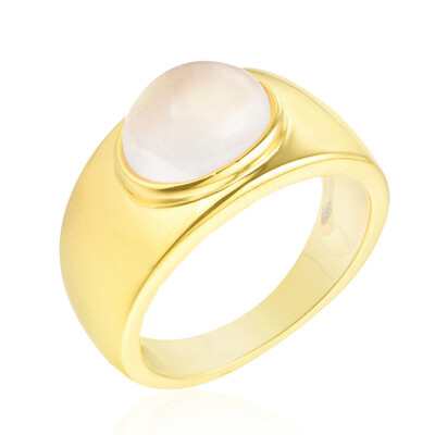 Anello in argento con Pietra di Luna Arcobaleno della Tanzania