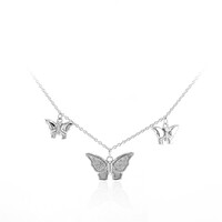 Collana in argento con Diamante I3 (I)
