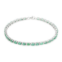 Bracciale in argento con Smeraldo Zambia