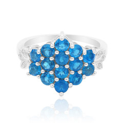 Anello in argento con Apatite Blu Neon