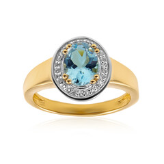 Anello in argento con Acquamarina Brasiliana