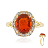 Anello in oro con Opale di Fuoco Messicano AAA