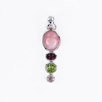 Ciondolo in argento con Opale Andino Rosa