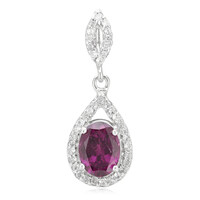 Ciondolo in argento con Granato Magenta