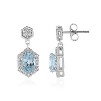 Orecchini in argento con Topazio Blu Cielo