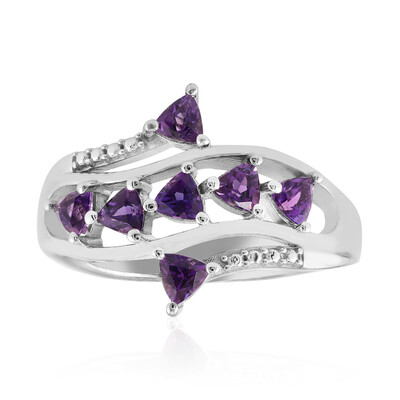 Anello in argento con Ametista Uruguay