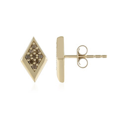 Orecchini in oro con Diamante Cioccolato I2