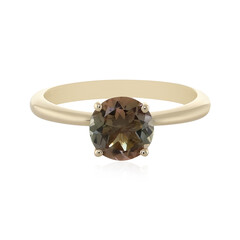Anello in oro con Pietra del Sole dell'Oregon