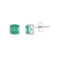 Orecchini in argento con Onice Verde