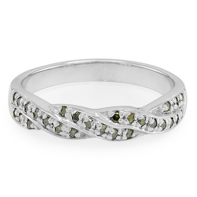 Anello placcato in platino con Diamante Fancy