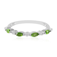 Anello in argento con Diopside Russo
